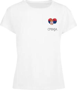 Merchcode T-Shirt Merchcode Ladies Merchcode Football - Serbia T-shirt (1-tlg)