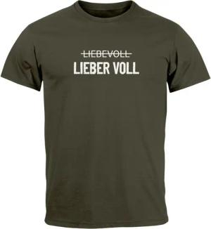 MoonWorks Print-Shirt Herren T-Shirt Liebevoll Lieber Voll Wortspiel Witz Alkohol mit Print