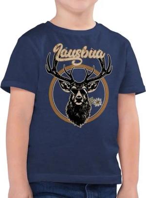 Shirtracer T-Shirt Lausbua Hirsch Hirschgeweih Lausbub (1-tlg) Mode für Oktoberfest Kinder Outfit