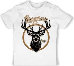 Shirtracer T-Shirt Lausbua Hirsch Hirschgeweih Lausbub Mode für Oktoberfest Baby Outfit