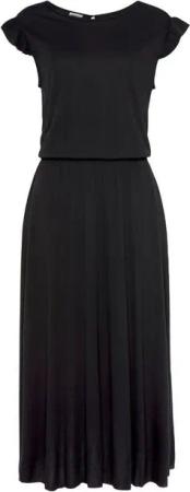Beachtime Midikleid aus Viskosejersey, kurzärmliges Sommerkleid, Strandkleid, Basic