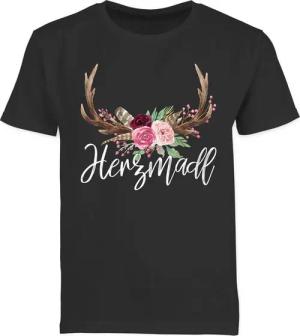 Shirtracer T-Shirt Herzmadl (1-tlg) Mode für Oktoberfest Kinder Outfit