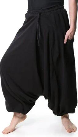 KUNST UND MAGIE Haremshose Unisex Fleecehose Thermo Haremshose Wellnesshose Boho Winter Hose