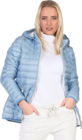 Aurela Damenmode Sommerjacke Steppjacke leichte Damen Übergangsjacke modisches Hahnentrittmuster auch in großen Größe erhältlich