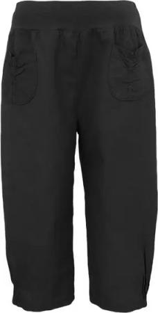 Aurela Damenmode Leinenhose Leinenhose Damen kurze Sommerhose Leinen Bermuda elastischer Gummizug, in unifarbe