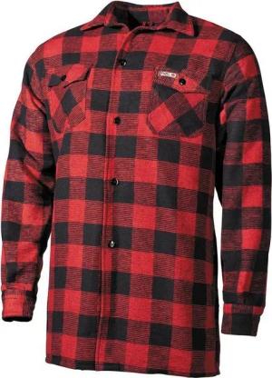 FoxOutdoor Outdoorhemd Holzfällerhemd, rot-schwarz, kariert