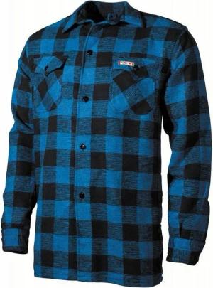 FoxOutdoor Outdoorhemd Holzfällerhemd, blau-schwarz, kariert