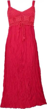 Guru-Shop Midikleid Boho Midikleid, Häkelkleid, Sommerkleid,.. alternative Bekleidung