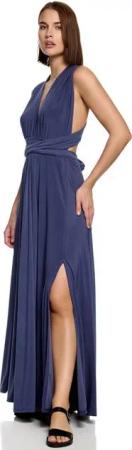 Worldclassca Abendkleid Worldclassca Abendkleid Partykleid Lang mit Schlitz Sommerkleid Maxikleid Cocktailkleid Wickelkleid Elegant Schulterfrei Ärmellos