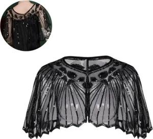 Lubgitsr Abendkleid Pailletten Schal und Wraps für Damen Elegantes Abend Cape (1-tlg)