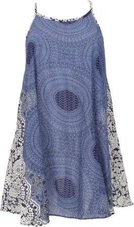 Guru-Shop Midikleid Boho Mandala Minikleid, Trägerkleid,.. alternative Bekleidung