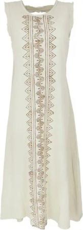 Guru-Shop Midikleid Natürliches Tunikakleid, Maxikleid, Boho.. alternative Bekleidung