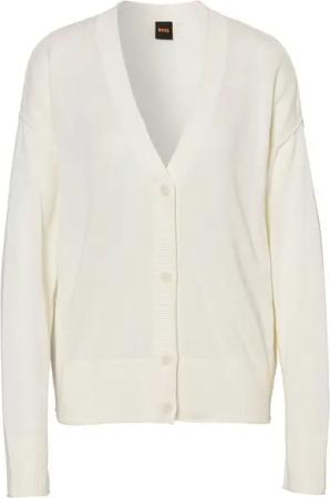 BOSS ORANGE Strickjacke C_Feda Premium Damenmode mit tiefem V-Ausschnitt