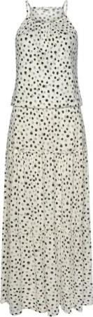 Buffalo Maxikleid mit Pünktchendruck, fließendes Sommerkleid, Jerseykleid