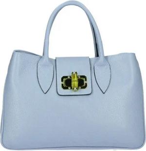 ITALYSHOP24 Schultertasche Made in Italy Damen Leder Shopper Handtasche Umhängetasche Henkel, zwei Muster nach Wahl für deinen Business, Reise und Freizeit Outfit