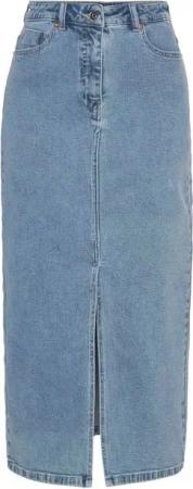 Buffalo Jeansrock in modischer Midilänge, elastischer Denimrock mit Schlitz, Sommerrock