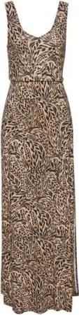 Buffalo Maxikleid mit Alloverdruck und Schlitz, Sommerkleid, Strandkleid