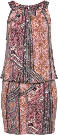 Buffalo Druckkleid mit schmalem Rockteil im Alloverdruck, Sommerkleid, Strandkleid