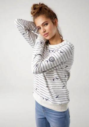 KangaROOS Sweatshirt Langarm, figurumspielender Schnitt, Rundhalsausschnitt