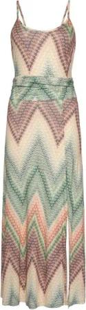 LASCANA Midikleid mit sommerlichem Print und Schlitz, Sommerkleid, Strandkleid