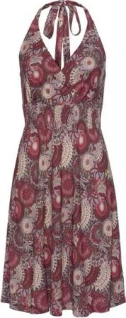 LASCANA Neckholderkleid mit Alloverprint und V-Ausschnitt, Sommerkleid, Strandkleid