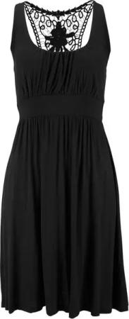 LASCANA Strandkleid mit Spitzenrücken, elastisches Sommerkleid, Spitzenkleid