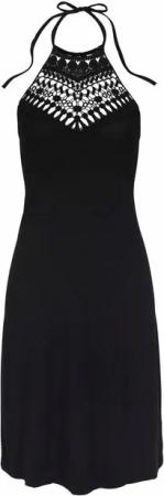LASCANA Neckholderkleid mit Spitzeneinsatz, kurzes Sommerkleid, Strandkleid