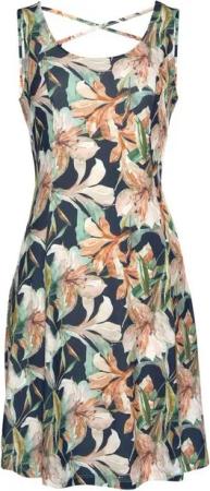 LASCANA Sommerkleid mit tiefem Rückenausschnitt im Blumenprint, Minikleid, Strandkleid