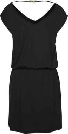 LASCANA Jerseykleid mit Zierband am Rücken, kurzes Sommerkleid, Strandkleid, Basic