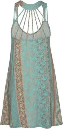 LASCANA Strandkleid mit toller Rückenansicht, Sommerkleid im Alloverdruck, Minikleid