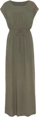 LASCANA Strandkleid aus leicht transparenter Webware, Maxikleid mit Schlitz, Sommerkleid