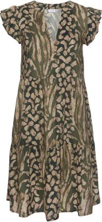 LASCANA Sommerkleid mit Animalprint und süßen Flügelärmeln, Sommerkleid, Strandkleid