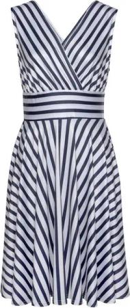 LASCANA Sommerkleid mit Streifenprint, Wickelkleid, tailliertes Minikleid, casual-chic
