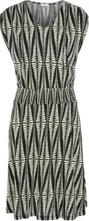 LASCANA Jerseykleid mit breitem Smokbund, kurzes Sommerkleid im Alloverprint, Strandkleid