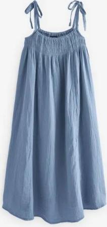 Next Sommerkleid Maxi-Sommerkleid mit Bindedetail, Kurzgröße (1-tlg)