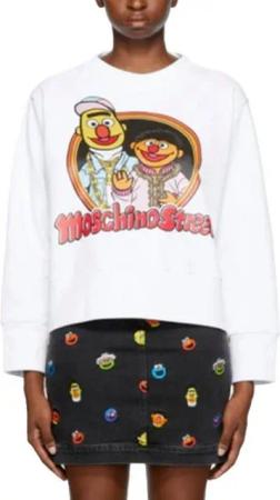 Moschino Sweatshirt X SESAME STREET Bert & Ernie Sweatshirt Sweater Pulli Pullover Moschino x Sesame Street© Kollaboration