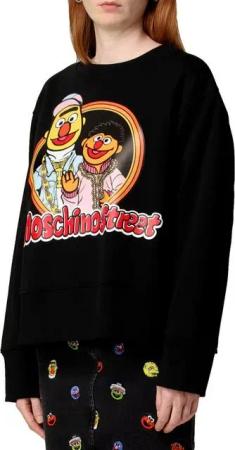 Moschino Sweatshirt X SESAME STREET Bert & Ernie Sweatshirt Sweater Pulli Pullover Moschino x Sesame Street© Kollaboration