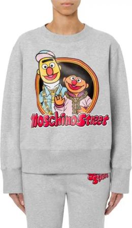 Moschino Sweatshirt X SESAME STREET Bert & Ernie Sweatshirt Sweater Pulli Pullover Moschino x Sesame Street© Kollaboration