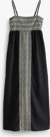 Next Bandeau-Bikini-Top Maxikleid mit Stickarbeiten, Kurzgröße (1-St)