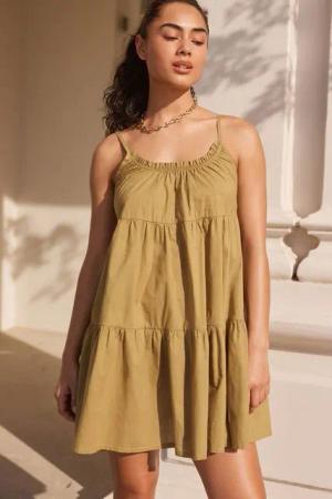 Next Sommerkleid Gestuftes Mini-Sommerkleid, Kurzgröße (1-tlg)