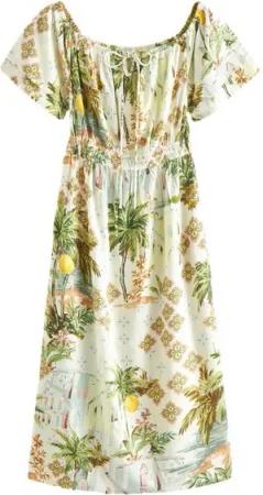 Next Sommerkleid Schulterfreies Sommerkleid (1-tlg)