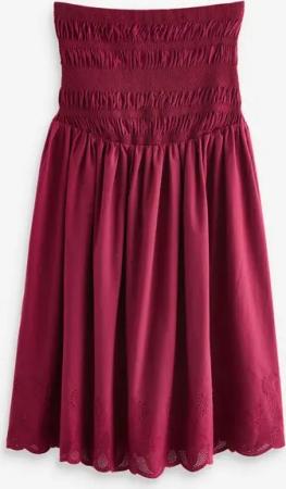 Next Sommerkleid Bandeau-Sommerkleid aus Jersey mit besticktem Saum (1-tlg)