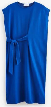 Next Sommerkleid Kurzarm-Sommerkleid mit seitlichem Bindedetail (1-tlg)