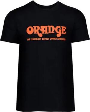 Orange T-Shirt (Textilien, T-Shirts) T-Shirt schwarz Gr. L mit Logo - T-Shirt