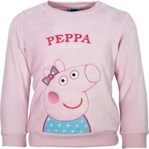 Peppa Pig Sweater Peppa Pig Wutz Mädchen Kinder Coral Fleece Pullover Pulli Gr. 98 bis 116