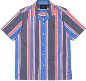 Lyle & Scott Outdoorhemd Lyle & Scott Herren Kurzarmhemd Vertical Stripe Resort