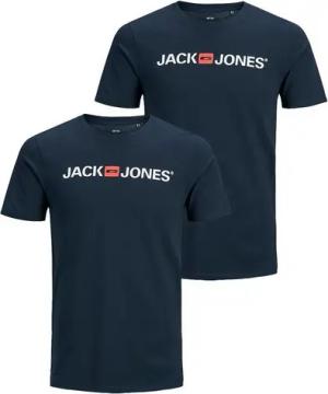 Jack & Jones T-Shirt JJECORP LOGO Print Kurzarm 2-er Stück Pack (2-tlg) NOOS - JJECORP LOGO TEE SS CREW NECK NOOS