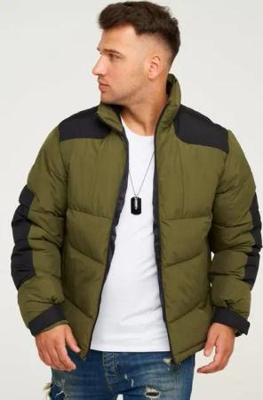 Jack & Jones Winterjacke VOTIS PUFFER Steppjacke mit Stehkragen und Taschen Wintermantel