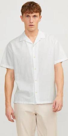 Jack & Jones Kurzarmhemd JJESUMMER RESORT LINEN BLEND SHIRT SS SN