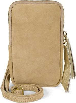 styleBREAKER Mini Bag Echtleder Handy Umhängetasche Veloursleder (1-tlg)